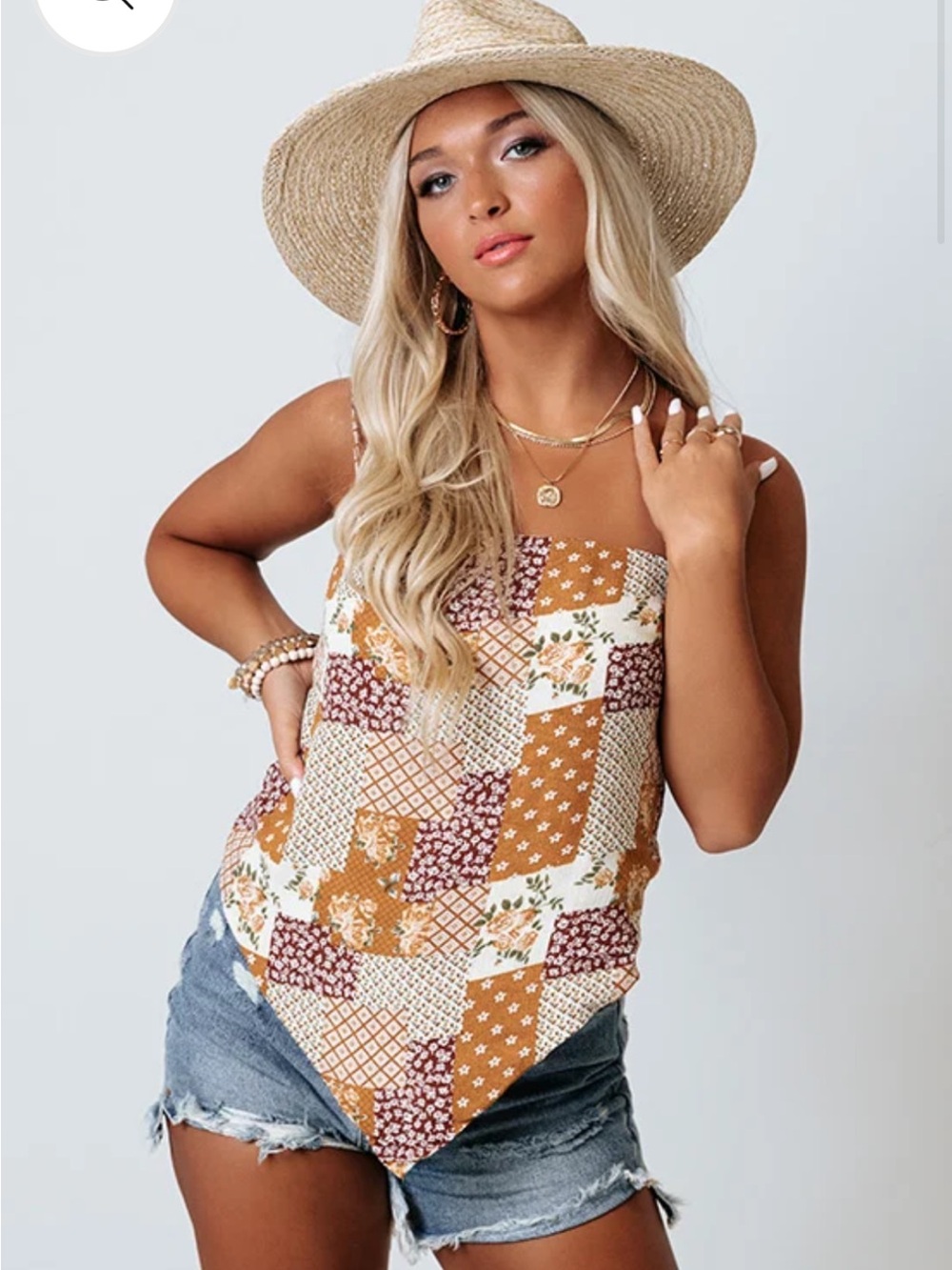 NWT High Tower Ave Colorblock Top In Copper Size M